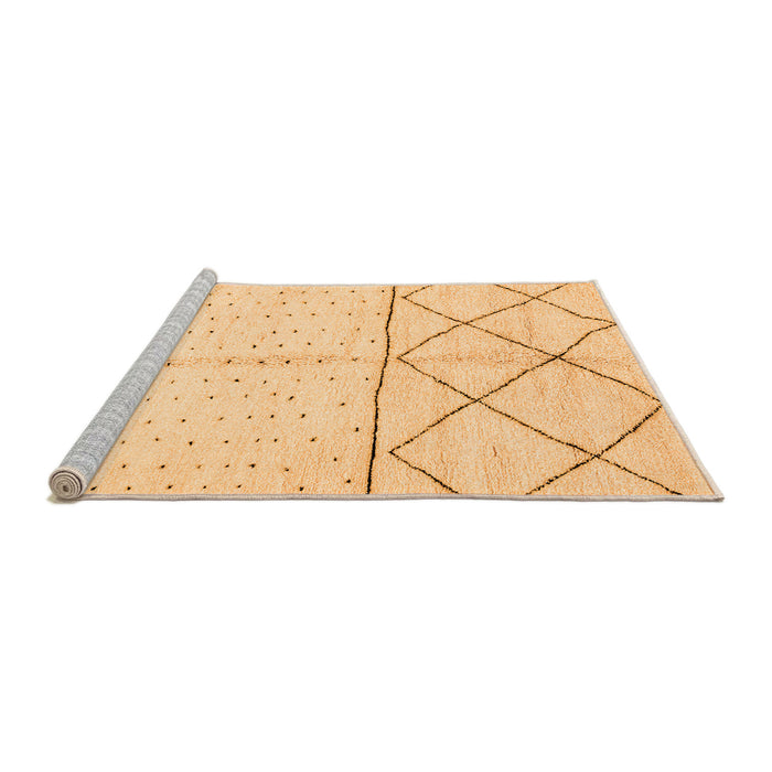 Sideview of Machine Washable Solid Orange Modern Area Rugs, wshabs2903org