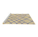 Sideview of Machine Washable Abstract Sun Yellow Rug, wshabs2904