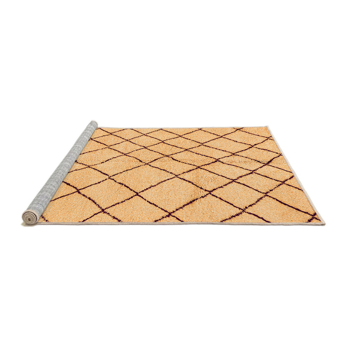 Sideview of Machine Washable Solid Orange Modern Area Rugs, wshabs2904org