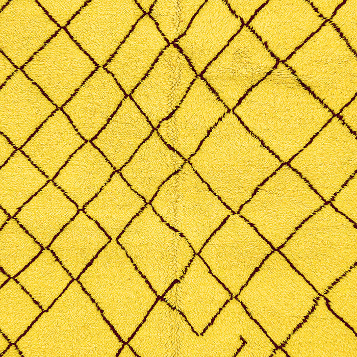 Machine Washable Solid Yellow Modern Rug, wshabs2904yw