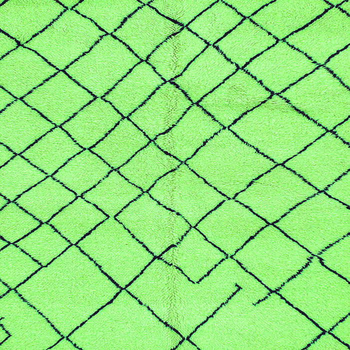 Square Machine Washable Solid Green Modern Area Rugs, wshabs2904grn
