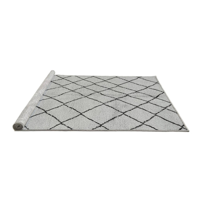 Sideview of Machine Washable Solid Gray Modern Rug, wshabs2904gry