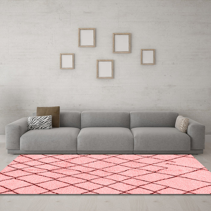 Modern Red Washable Rugs