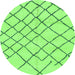 Round Solid Green Modern Rug, abs2904grn