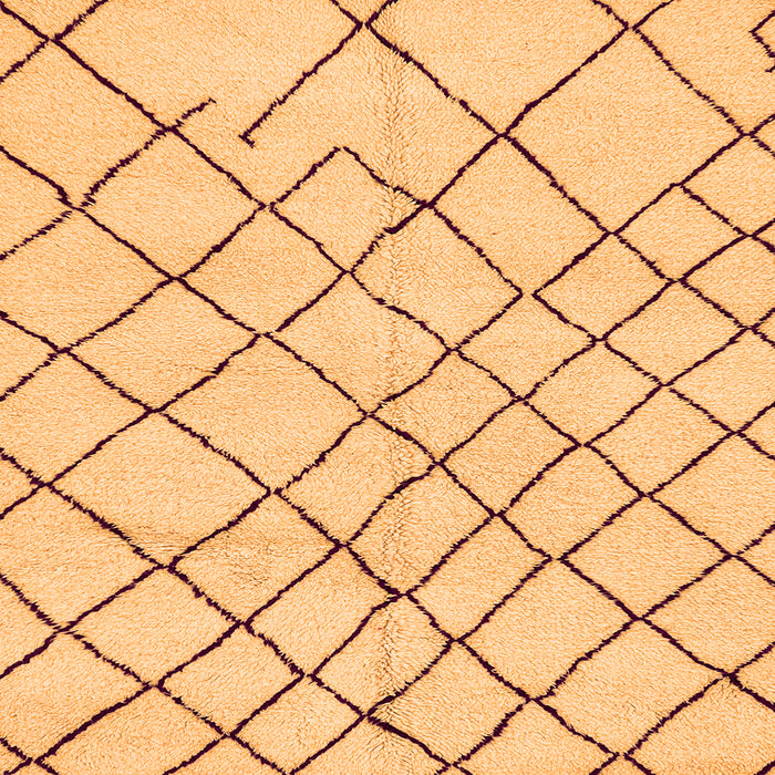 Square Solid Orange Modern Rug, abs2904org