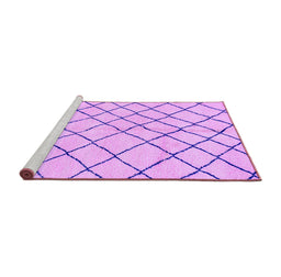 Sideview of Machine Washable Solid Purple Modern Area Rugs, wshabs2904pur