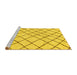 Sideview of Machine Washable Solid Yellow Modern Rug, wshabs2904yw