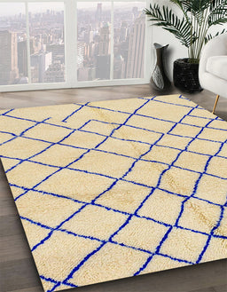 Machine Washable Abstract Sun Yellow Rug in a Family Room, wshabs2904