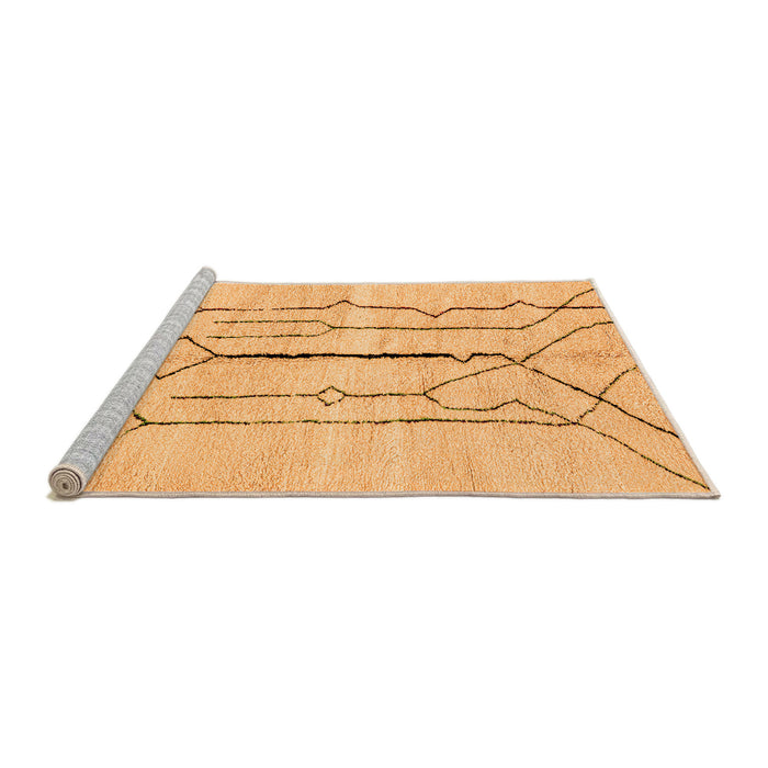 Sideview of Machine Washable Solid Orange Modern Area Rugs, wshabs2905org