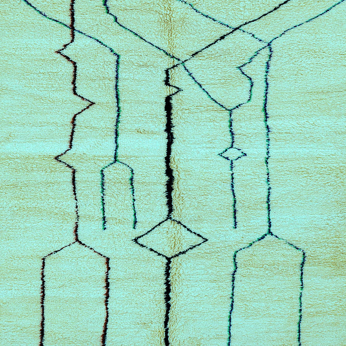 Square Solid Light Blue Modern Rug, abs2905lblu