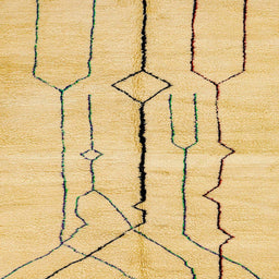 Square Machine Washable Abstract Yellow Rug, wshabs2905