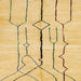 Square Machine Washable Abstract Yellow Rug, wshabs2905