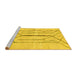 Sideview of Machine Washable Solid Yellow Modern Rug, wshabs2905yw