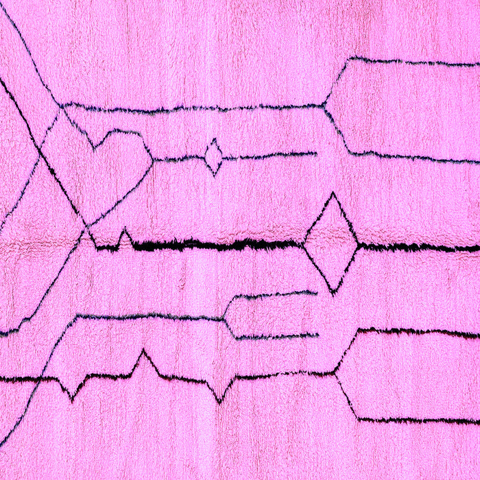 Square Solid Purple Modern Rug, abs2905pur