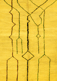 Solid Yellow Modern Rug, abs2905yw