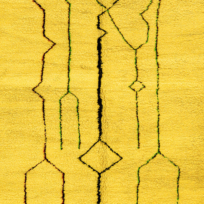 Solid Yellow Modern Rug, abs2905yw