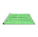 Sideview of Machine Washable Solid Emerald Green Modern Area Rugs, wshabs2905emgrn