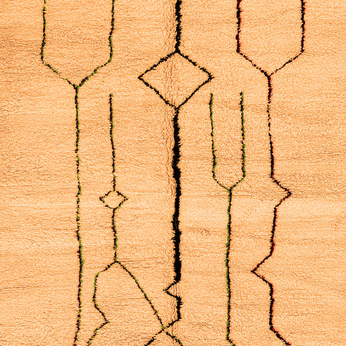 Solid Orange Modern Rug, abs2905org