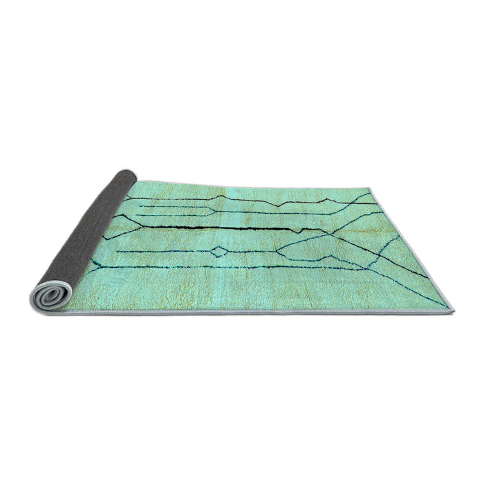 Sideview of Solid Light Blue Modern Rug, abs2905lblu