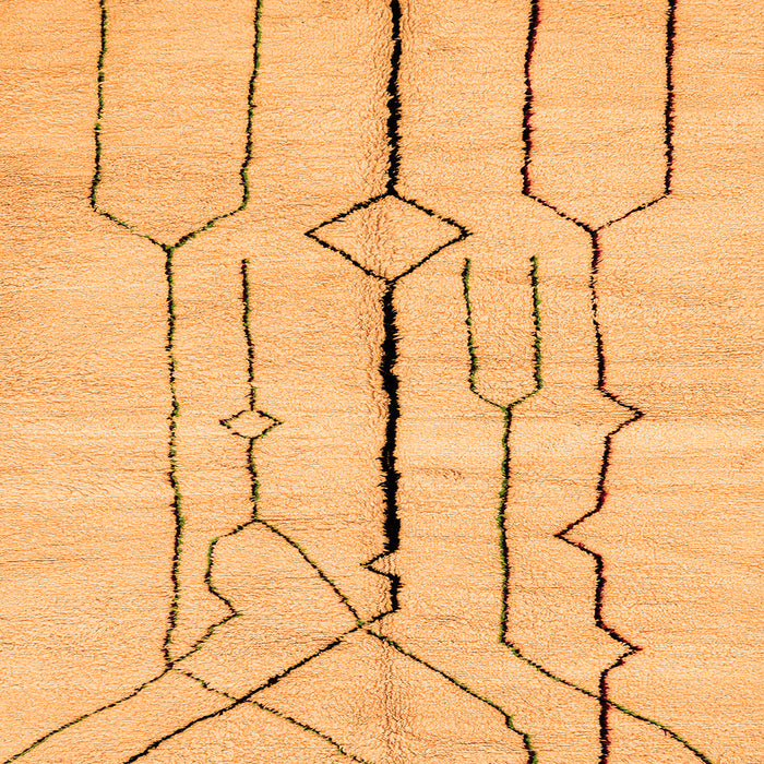 Square Solid Orange Modern Rug, abs2905org