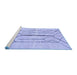 Sideview of Machine Washable Solid Blue Modern Rug, wshabs2905blu