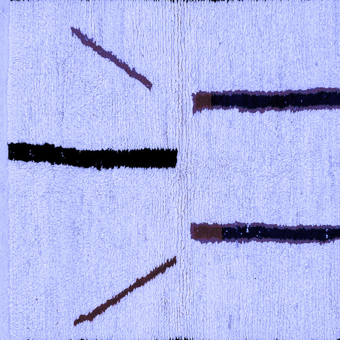 Square Machine Washable Solid Blue Modern Rug, wshabs2906blu