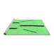 Sideview of Machine Washable Solid Emerald Green Modern Area Rugs, wshabs2906emgrn