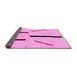 Sideview of Solid Pink Modern Rug, abs2906pnk