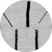 Round Solid Gray Modern Rug, abs2906gry