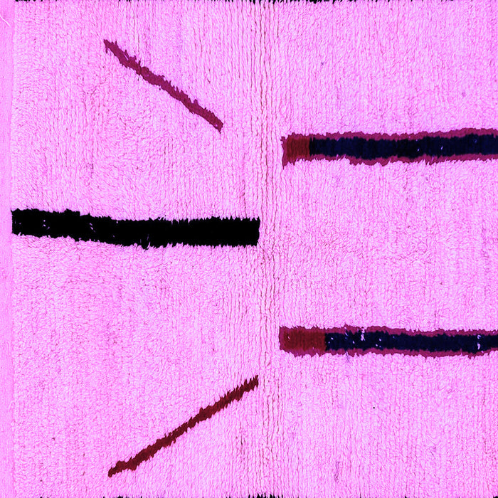 Square Solid Purple Modern Rug, abs2906pur