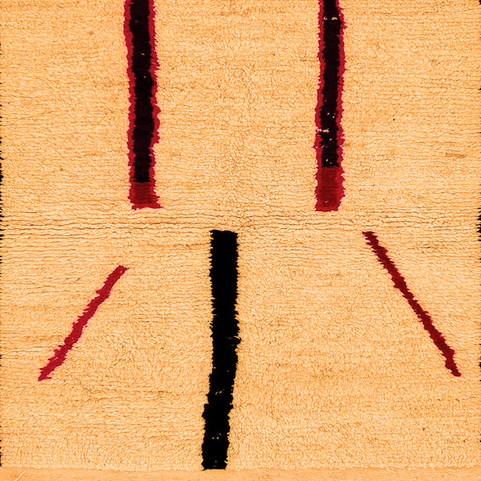 Square Solid Orange Modern Rug, abs2906org