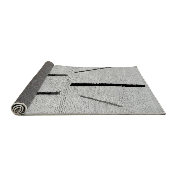 Sideview of Solid Gray Modern Rug, abs2906gry