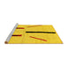 Sideview of Machine Washable Solid Yellow Modern Rug, wshabs2906yw