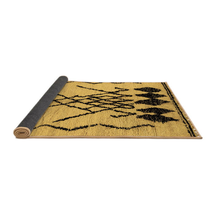 Sideview of Abstract Brown Modern Rug, abs2907brn