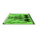 Sideview of Machine Washable Abstract Green Modern Area Rugs, wshabs2907grn