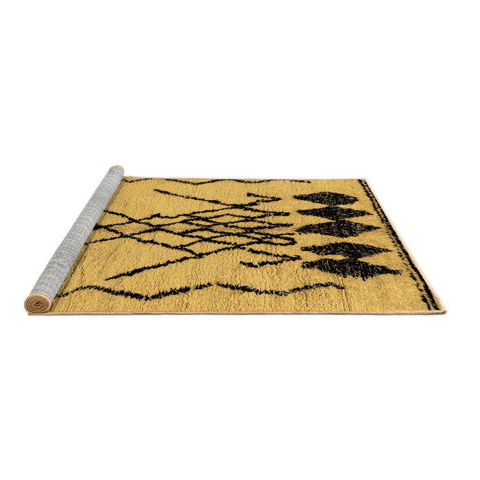 Sideview of Machine Washable Abstract Brown Modern Rug, wshabs2907brn