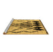 Sideview of Machine Washable Abstract Brown Modern Rug, wshabs2907brn