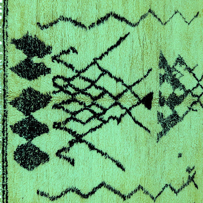 Square Abstract Turquoise Modern Rug, abs2907turq