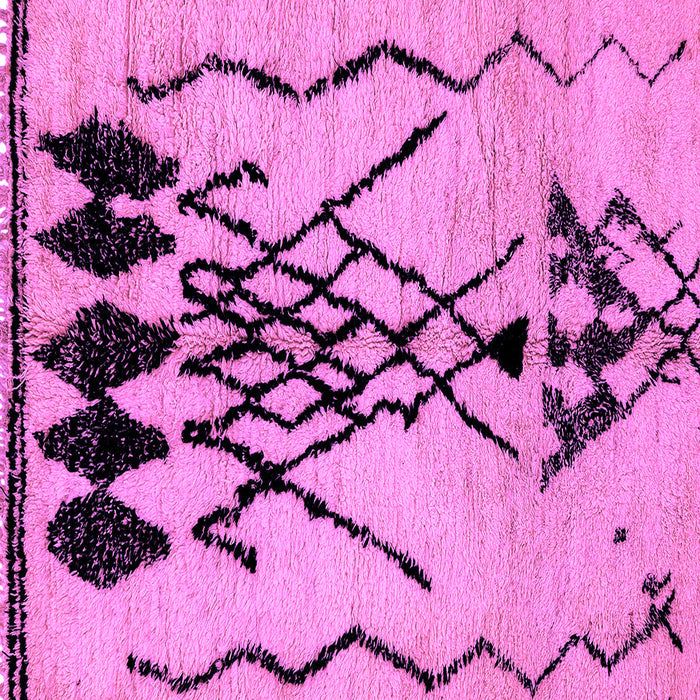 Square Machine Washable Abstract Purple Modern Area Rugs, wshabs2907pur