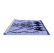 Sideview of Machine Washable Abstract Blue Modern Rug, wshabs2907blu