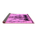 Sideview of Abstract Purple Modern Rug, abs2907pur