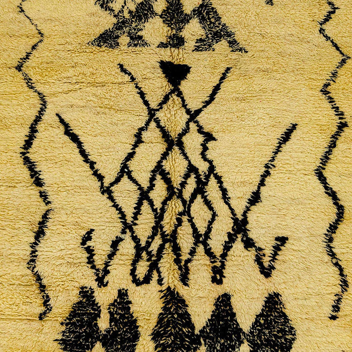 Machine Washable Abstract Saffron Yellow Rug, wshabs2907