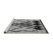 Sideview of Machine Washable Abstract Gray Modern Rug, wshabs2907gry