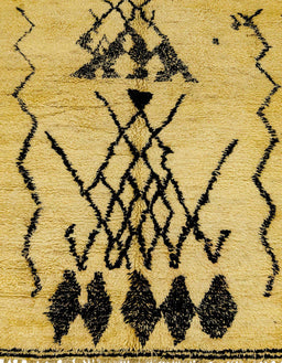 Abstract Saffron Yellow Modern Rug, abs2907