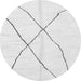 Round Solid Gray Modern Rug, abs2908gry