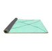 Sideview of Solid Turquoise Modern Rug, abs2908turq