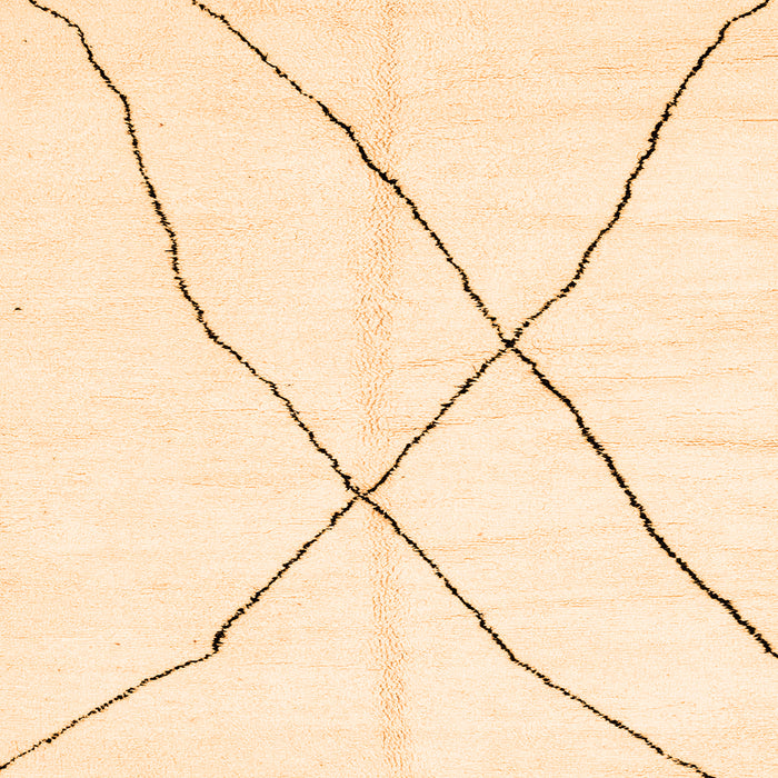 Square Solid Orange Modern Rug, abs2908org