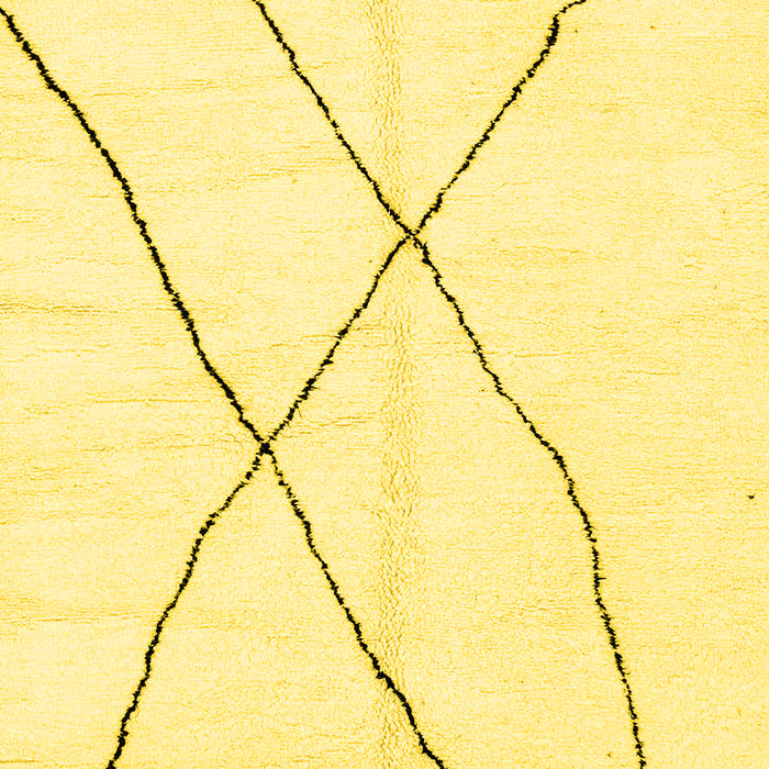 Machine Washable Solid Yellow Modern Rug, wshabs2908yw