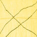 Square Solid Yellow Modern Rug, abs2908yw