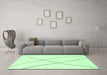 Machine Washable Solid Emerald Green Modern Area Rugs in a Living Room,, wshabs2908emgrn